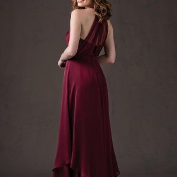 NWT Cranberry Halter Bridesmaids Dress - Picture 2 of 8
